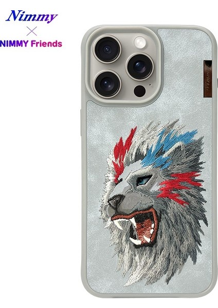 iPhone 15 Pro Max Uyumlu 3D Göz Aslan Detaylı Nakış İşlemeli Kabartmalı Raptor Kılıf