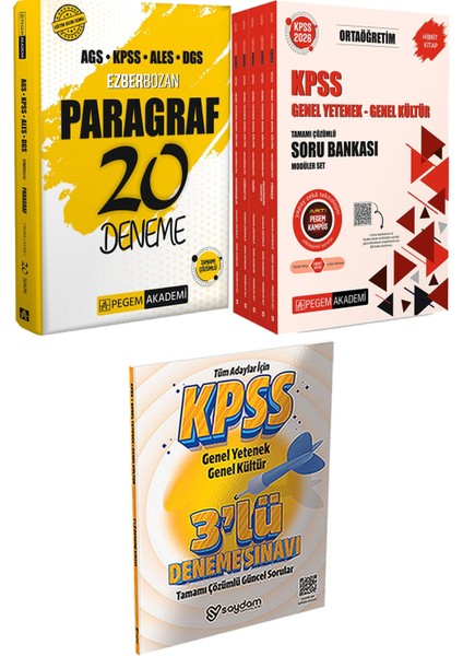 Ezberbozan Paragraf 20 Deneme - 2026 Kpss Ortaöğretim Soru Bankası Modüler Set Genel Yetenek Genel Kültür Tamamı Çözümlü (5 Kitap) + 3 Deneme Hediye
