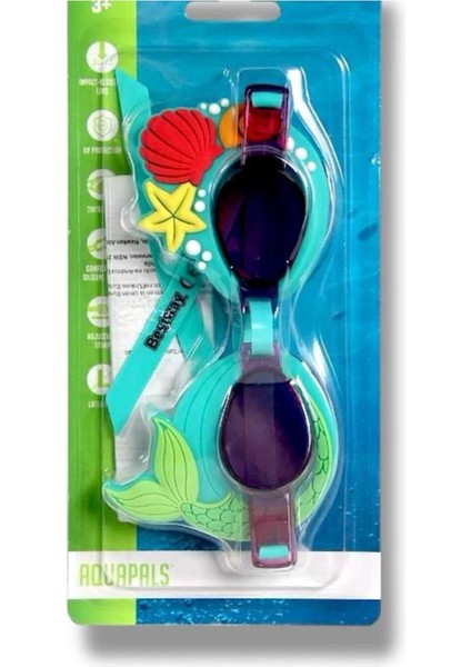 Renkli Çok Fonksiyonlu Deniz ve Su Gözlüğü, Unisex, 3+ Yaş, 1'li Paket