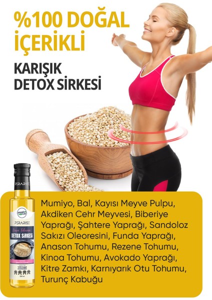 zayıflama ürünleri Kil’o vermeye yardımcı detoks Diyete Destek Zayıfla Kinoa Tohumu Sirkesi 250 ml fiyatları