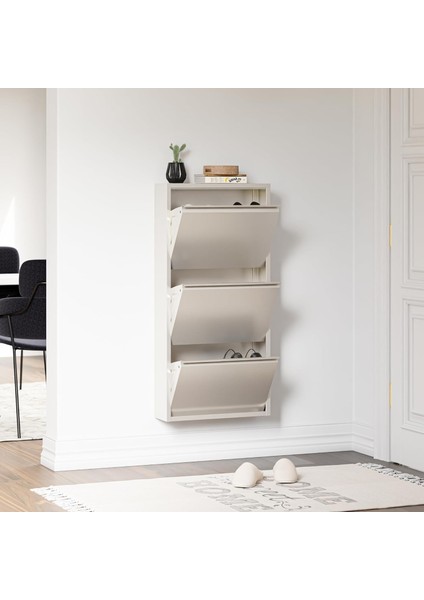 3 Raflı Metal Ayakkabılık Krem fırsatları