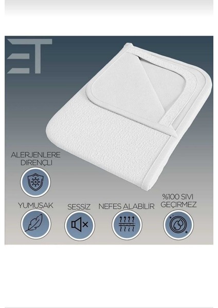 Tek Kişilik Sıvı Geçirmez Pamuk Yatak Alezi 100x200 Beyaz