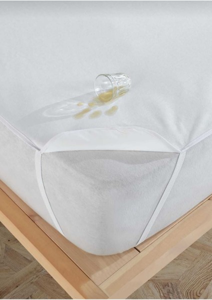 Tek Kişilik Sıvı Geçirmez Pamuk Yatak Alezi 100x200 Beyaz fırsatları