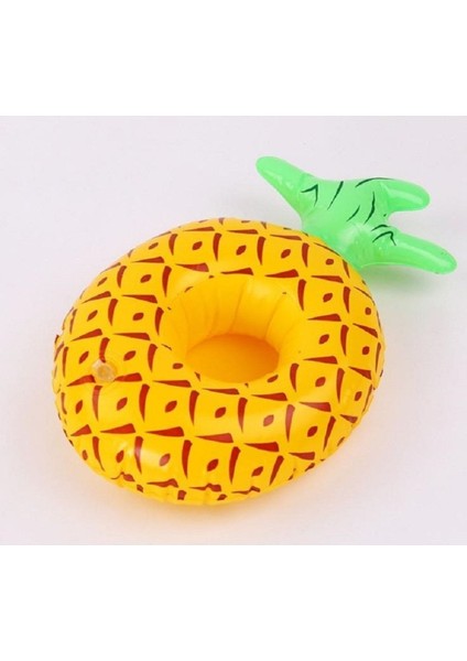 Ananas Desenli Şişme Havuz Bardak Tutucu, Renkli ve Eğlenceli Tasarım