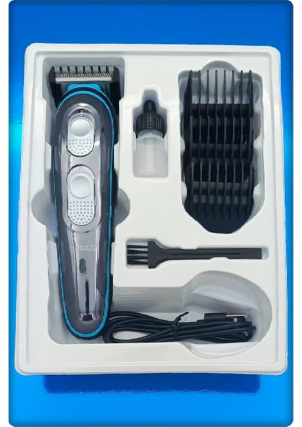 Saç & Sakal Kesme Tıraş Makinesi ( 6 Farklı Kesim-Usb Şarjlı- 2 Kademe Bıçak Ayarı ) 1 Set