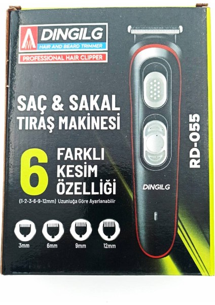 Saç & Sakal Kesme Tıraş Makinesi ( 6 Farklı Kesim-Usb Şarjlı- 2 Kademe Bıçak Ayarı ) 1 Set
