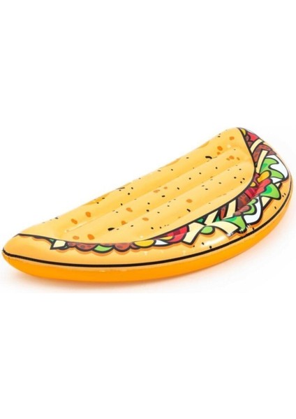 Koyu turuncu taco desenli şık ve rahat yatak, modern tasarım ve canlı renk seçeneği