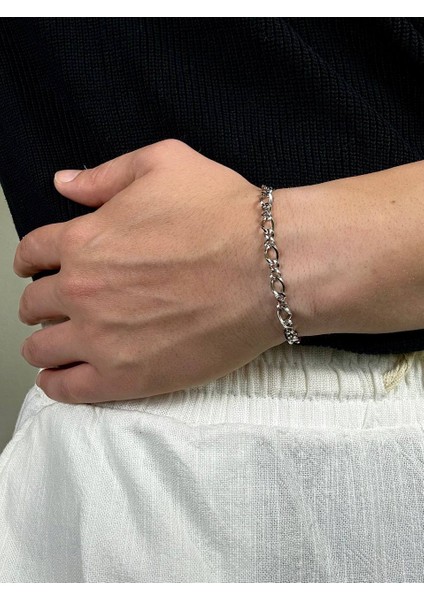 Silver Erkek Zincir Bileklik Kadın Paslanmaz Çelik Renk Atmaz Unısex Kararmaz Çelik Bileklik fiyatları