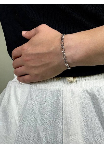 Silver Erkek Zincir Bileklik Kadın Paslanmaz Çelik Renk Atmaz Unısex Kararmaz Çelik Bileklik modelleri