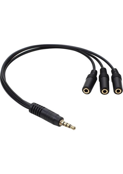 Kulaklık Mikrofon Çoklayıcı 3 Port 3.5mm Splitter Çevirici Dönüştürücü Adaptör