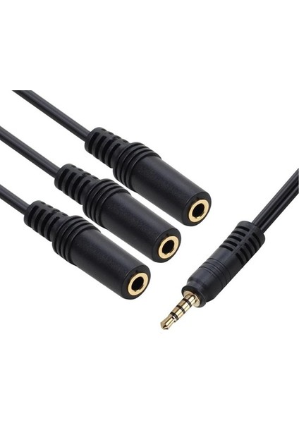 Kulaklık Mikrofon Çoklayıcı 3 Port 3.5mm Splitter Çevirici Dönüştürücü Adaptör