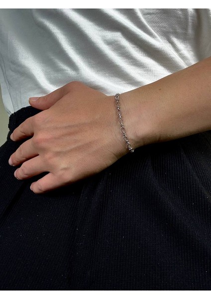 Silver Erkek Zincir Bileklik Kadın Paslanmaz Çelik Renk Atmaz Unısex Kararmaz Çelik Bileklik fırsatları