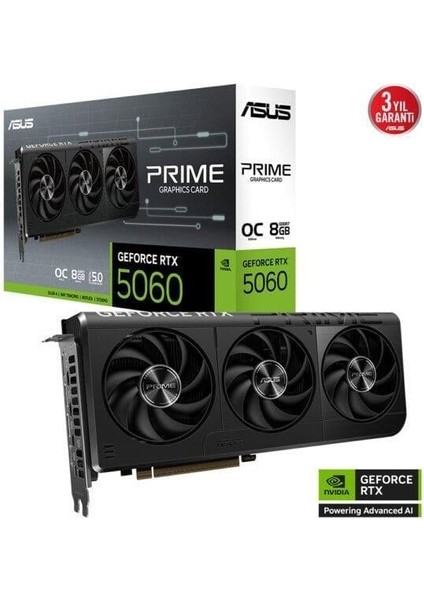 8gb Prıme RTX5060-O8G Gddr7 128BIT HDMI Dp Pcıe 5.0