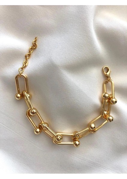Kadın Premium Kalite Blanca Tifany Gold Zincir Bileklik
