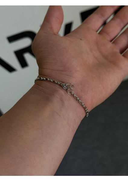 Silver Erkek Zincir Bileklik Kadın Paslanmaz Çelik Renk Atmaz Unısex Kararmaz Çelik Bileklik indirimleri
