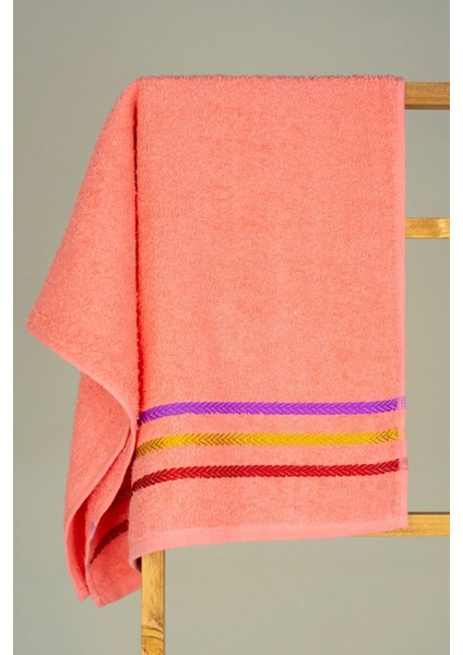 Çizgili pamuklu el ve yüz havlusu seti, 6'lı, 50x90 cm, yumuşak ve şık tasarım modelleri