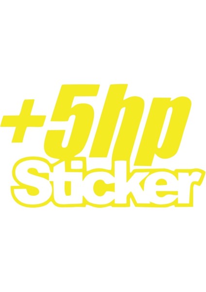 5 Hp Sticker 17X17 cm Sarı