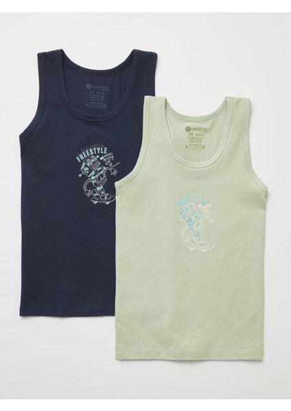 Erkek Çocuk Organik Pamuklu Likralı Atlet Freestyle Robot 4'lü Paket fiyatları