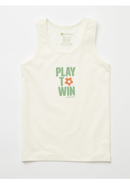Erkek Çocuk Organik Pamuklu Likralı Atlet Play To Win 4'lü Paket