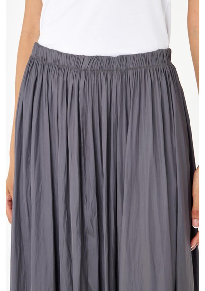 Beli Lastikli Kraşlı Uzun Saten Etek fiyatları