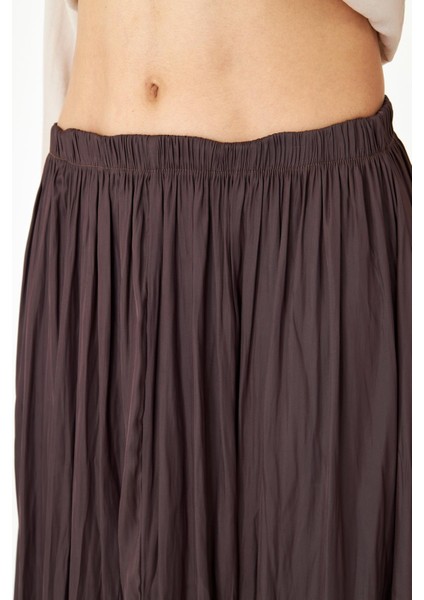 Beli Lastikli Kraşlı Uzun Saten Etek fiyatları