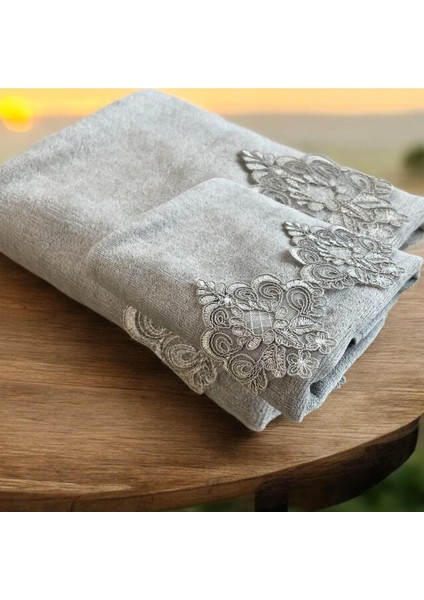 Kadife yüz havlusu seti, 50×90 ve 35×50, yumuşak ve şık dokunuşlu, ikili set