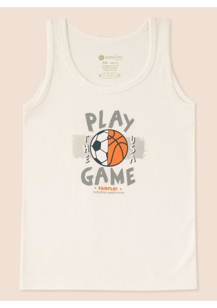 Erkek Çocuk Organik Pamuklu Likralı Atlet Play Game 6'lı Paket