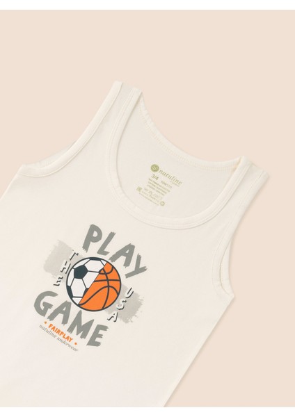 Erkek Çocuk Organik Pamuklu Likralı Atlet Play Game 6'lı Paket