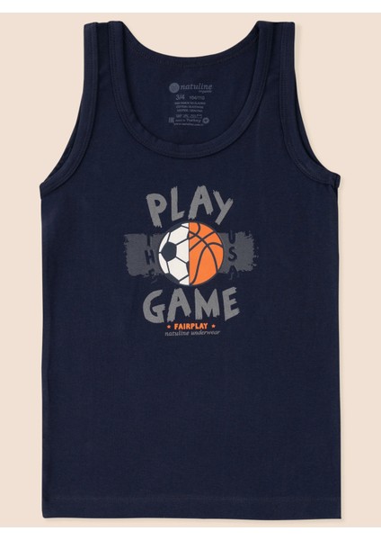 Erkek Çocuk Organik Pamuklu Likralı Atlet Play Game 6'lı Paket
