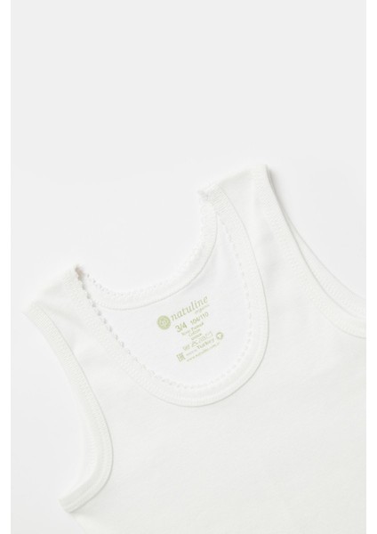 Kız Çocuk Organik Pamuklu Ribana Kroşatalı Atlet 6'lı Paket modelleri