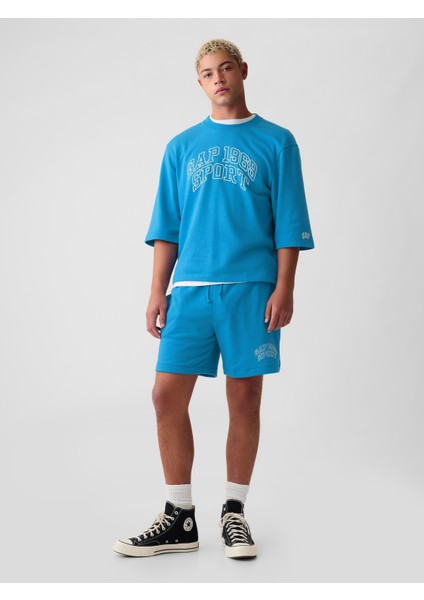 Erkek Mavi Gap Logo Oversized Sweatshirt