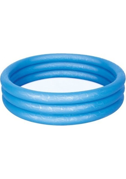 3 Bölmeli Mavi Şişme Havuz 122x25 cm, Pompa Dahil, Eğlenceli Yaz Aktiviteleri İçin Ideal