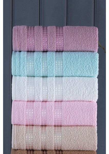 6'lı pamuk polyester el ve yüz havlusu seti, 40x70 cm, şık ve kullanışlı fiyatları