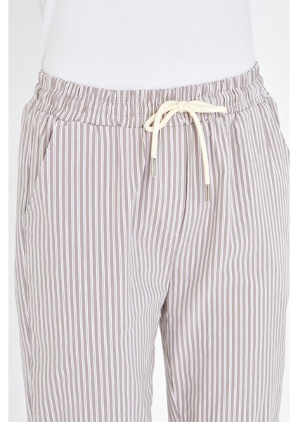 Lastikli Çizgili Chino Pantolon fiyatları