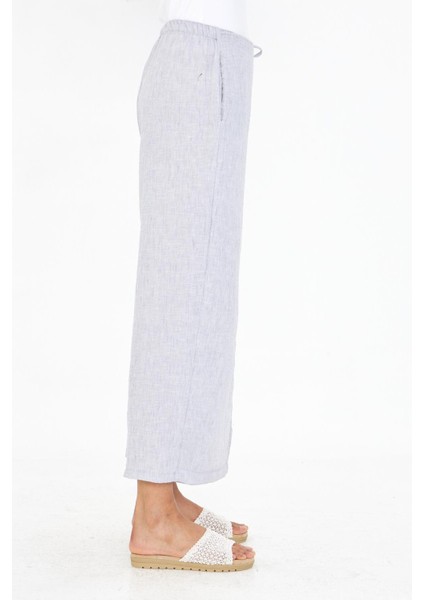 Etek Detaylı Keten Görünümlü Pantolon indirimleri