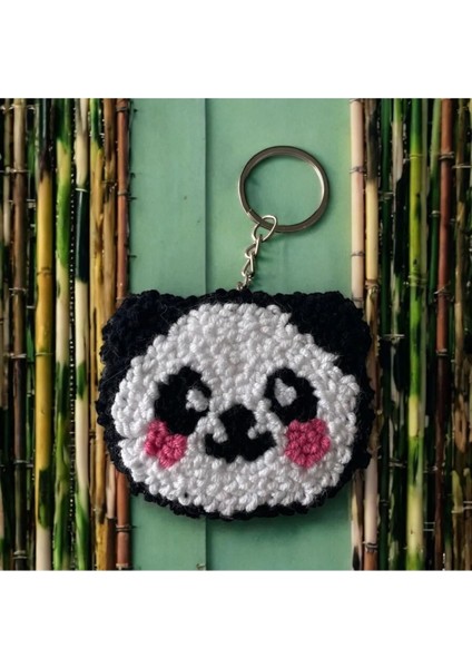 Hand Made Örgü Panda Anahtarlık