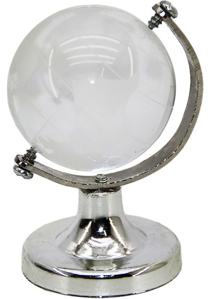 Dekoratif Mini Şeffaf Dünya Topu - Ayaklı (5148)