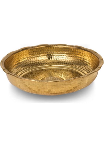 Bakır Hamam Tası, Krom Malzeme, Sarı Renk, 1 Parça, Şık ve Sağlam Tasarım