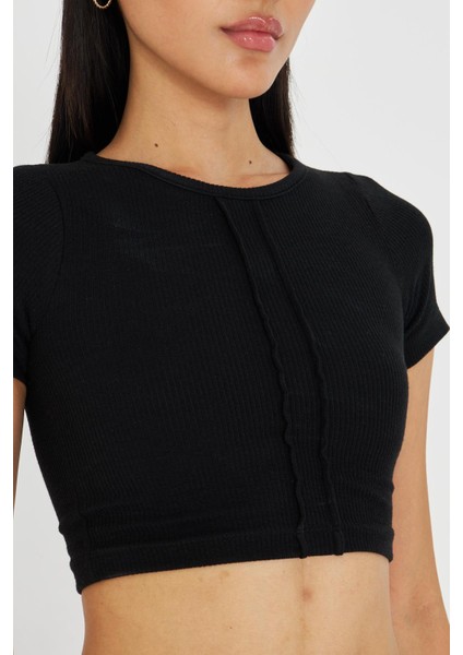 Çizgi Detaylı Kaşkorse Crop fiyatları