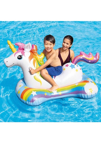 Renkli Unicorn Binici Havuz 163x86 cm, Yaz Eğlencesi, 5+ Yaş, 1'li Paket