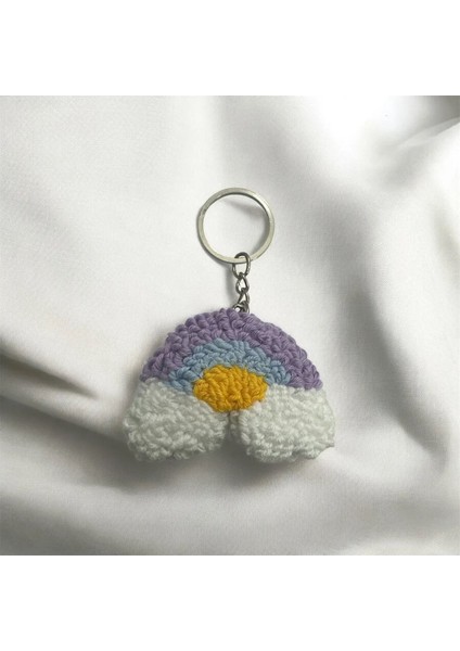 Hand Made Örgü Gökkuşağı Anahtarlık