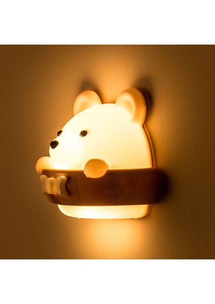 LED Duvar Lambası Göz Koruması Sevimli Ayı Şeklinde Duvara Monte Gece Lambası Uzaktan Kumandalı Şarjlı (Yurt Dışından) indirimleri