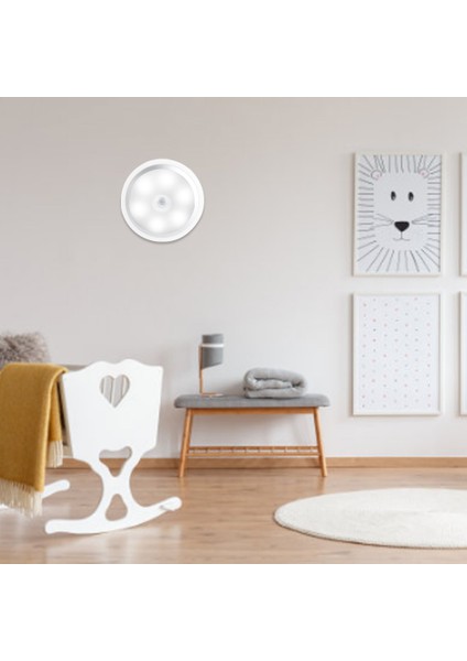6 LED Hareket Sensörlü Işık Dolap Gardırop Koridor Gece Lambası Insan Indüksiyon Lambası (Yurt Dışından)