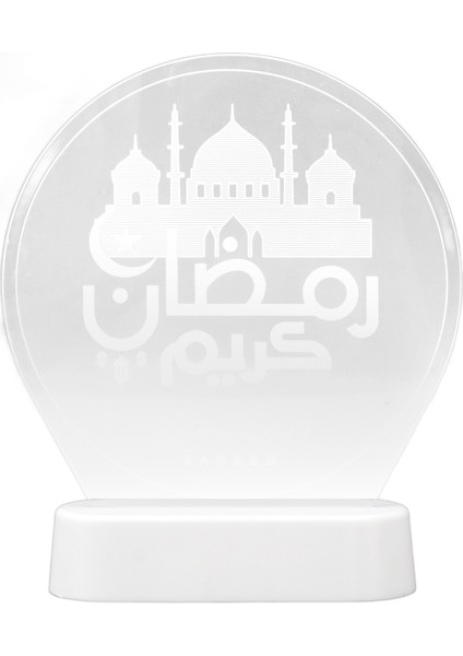Eid Mubarak LED Gece Lambası 3D Renkli Uzaktan Kumanda Ramazan Dekoratif Masa Lambası Müslüman Aile Islami Tatil Partisi Için (Yurt Dışından)