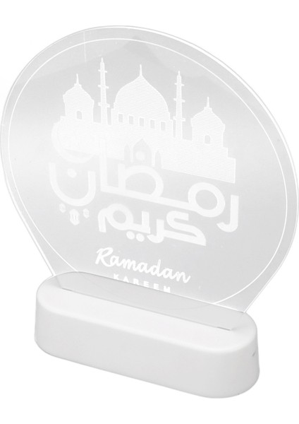 Eid Mubarak LED Gece Lambası 3D Renkli Uzaktan Kumanda Ramazan Dekoratif Masa Lambası Müslüman Aile Islami Tatil Partisi Için (Yurt Dışından)