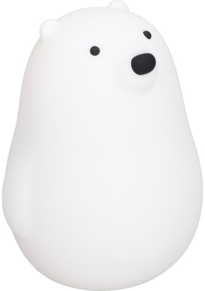 LED Gece Lambası Karikatür Beyaz Ayı Bebek Pat Işık USB Şarj Zamanlama Yatak Odası Başucu Lambası (Yurt Dışından) fırsatları