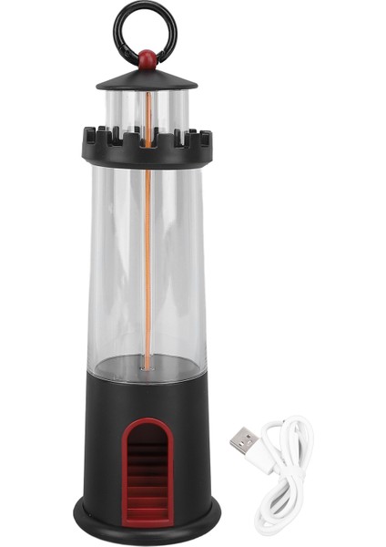 Deniz Feneri Işığı 2200K Yumuşak Sıcak Aydınlatma USB Şarjlı Taşınabilir Kamp Feneri Manyetik Tabanlı Siyah (Yurt Dışından)