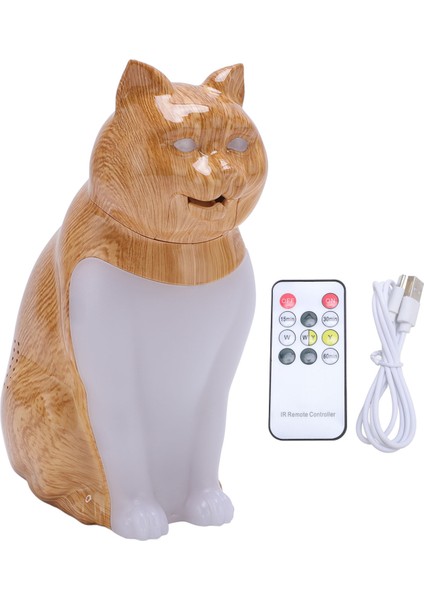 Kedi Gece Lambası Sevimli Dekoratif Lamba USB Şarjlı Kısılabilir Uzaktan Kumandalı Sesli Başucu Lambası Yatak Odası Oturma Odası Için (Yurt Dışından)