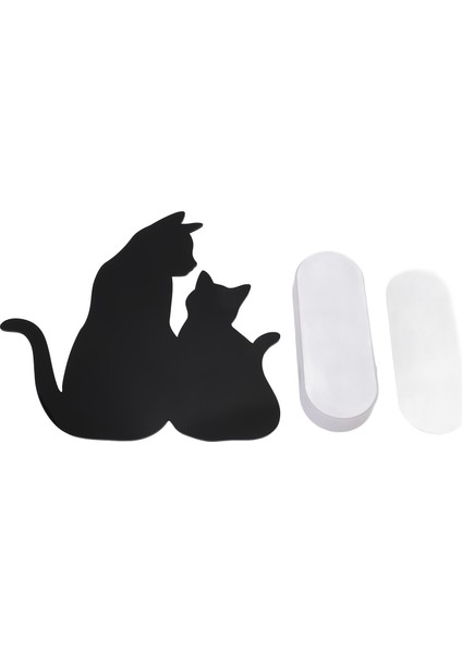 Kedi Gece Lambası LED Işık Algılama Sesle Etkinleşen Siyah Kedi Silüet Lambası Oturma Odası Koridor Mutfak Yatak Odası Duvar Dekoru (Yurt Dışından)