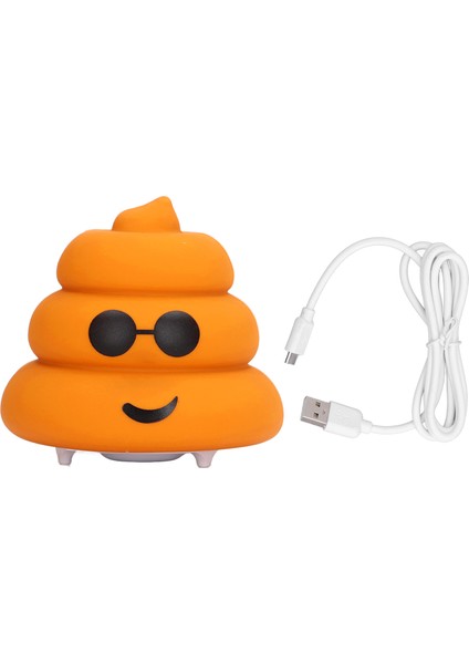 LED Gece Lambası Dokunmatik Algılama USB Şarj Takma Kullanım Poo Şekillendirme 4 LED Silikon Kılıf Pat Gece Lambası Çocuklar Için Yatak Başucu (Yurt Dışından)